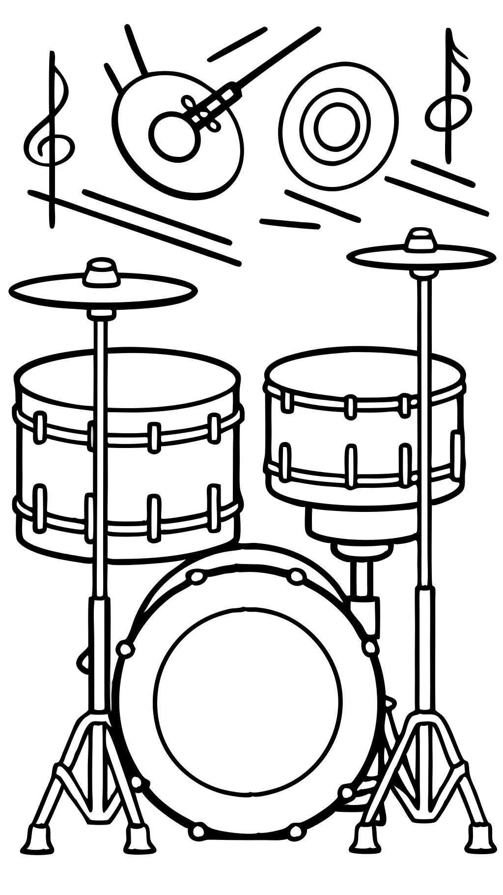 drum set coloring page